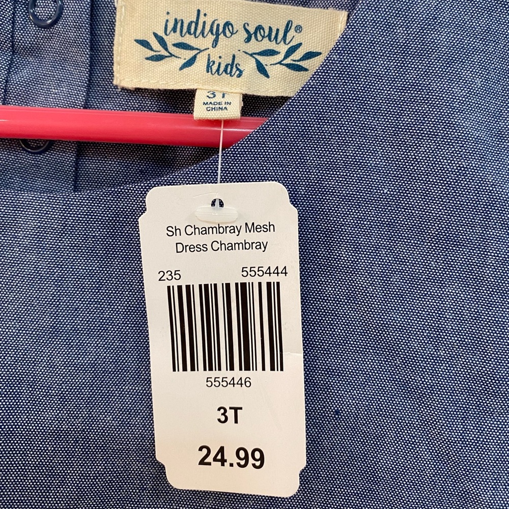 NWT!!! Indigo Soul dress!! Denim & lace 3T - Picture 4 of 5